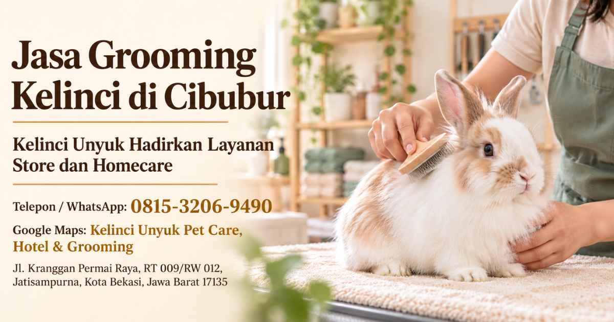 Jasa Grooming Kelinci di Cibubur, Kelinci Unyuk Hadirkan Layanan Store dan Homecare